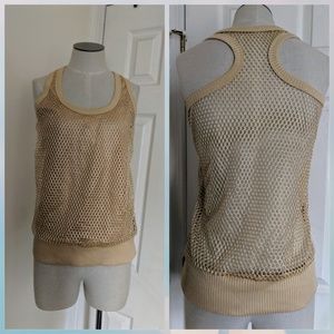 Puma gold special edition Italy fishnet sport tank